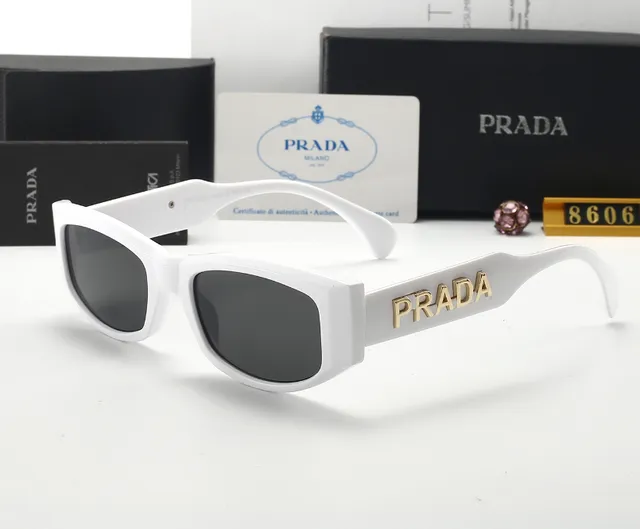 Prada Sunglasses Gold Logo