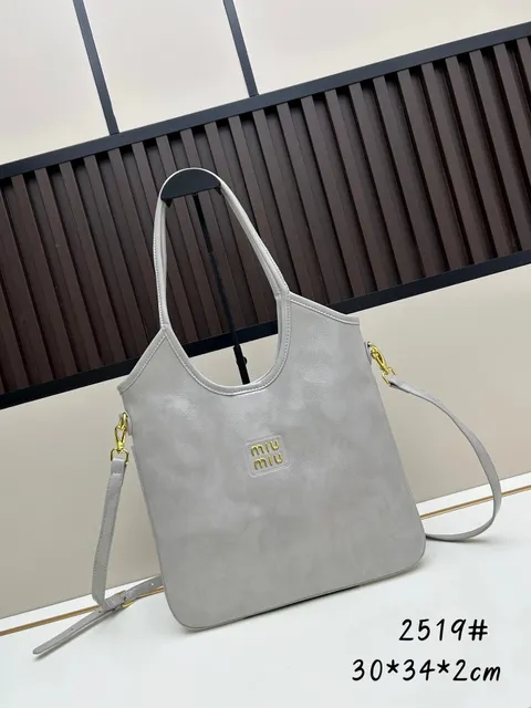 Miu Miu Tote Bag Matte Grey