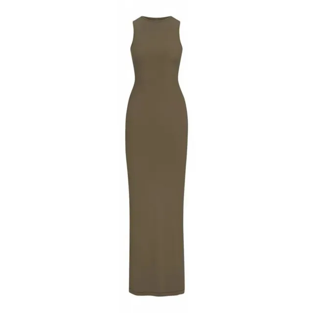 SKIMS Sleeveless Maxi Dress Ribbed Knit