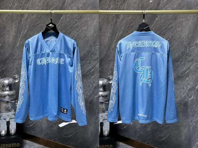 Mesh Long-Sleeve Jersey Chrome Hearts Logo