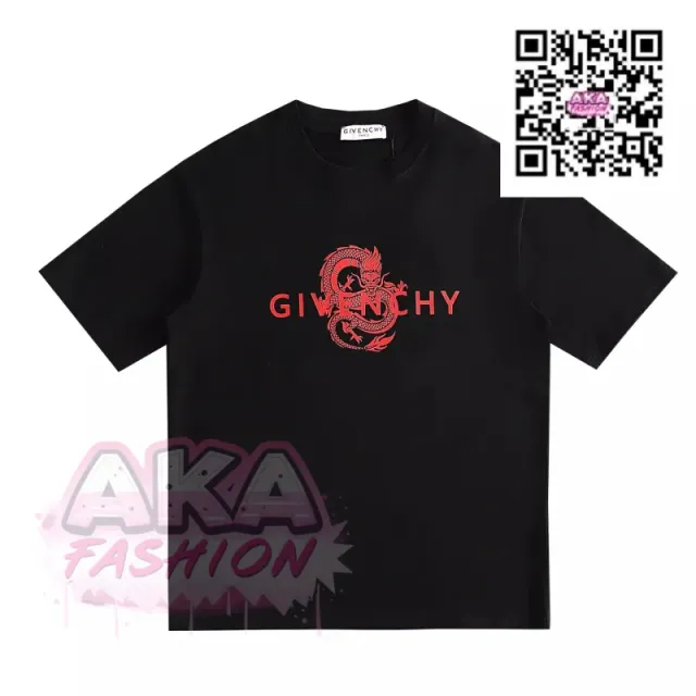 Givenchy Dragon Logo T-Shirt Red Dragon Print