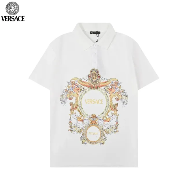 Versace Polo Shirt Baroque Print