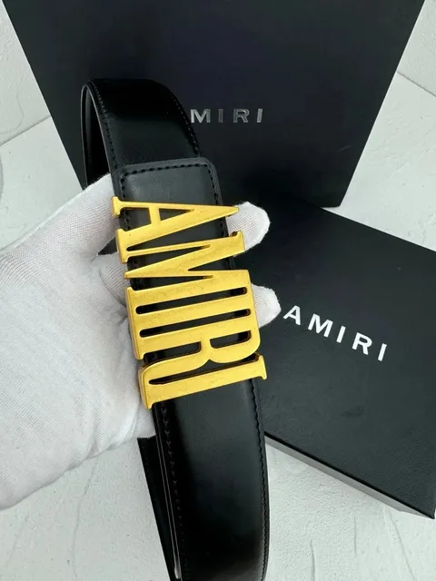 Logo Belt Gold AMIRI Buckle