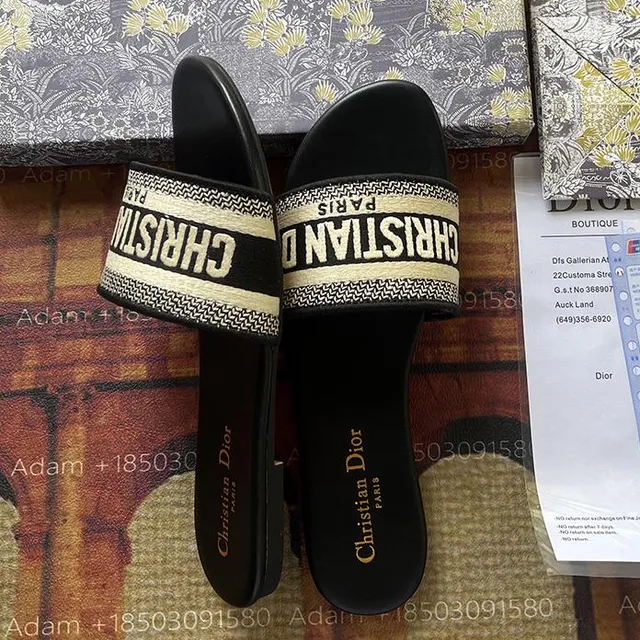 Dior B22 Slide Oblique Logo
