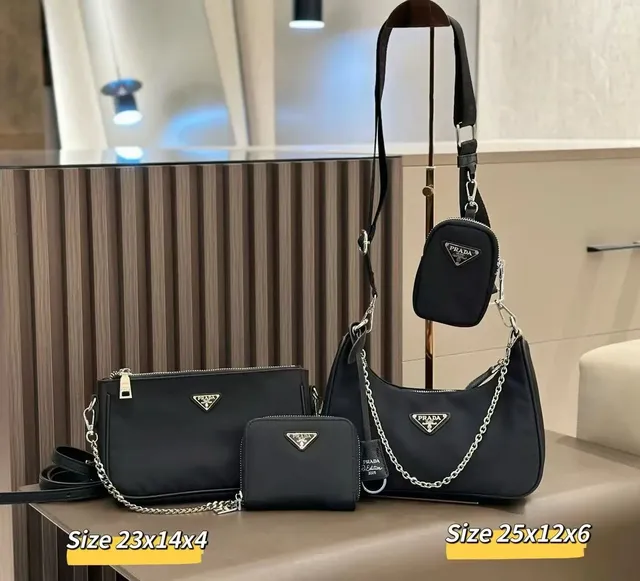 Prada Hobo Bag Nylon with Triangle Logo
