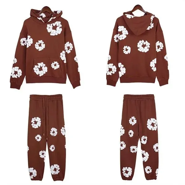 Hoodie and Jogger Set Floral Print