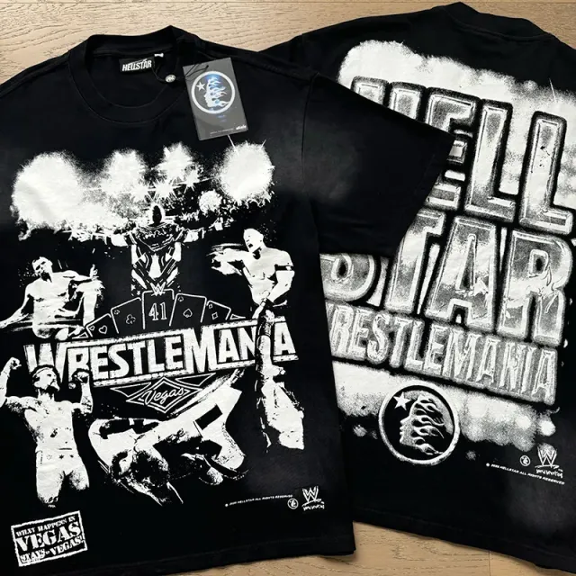 Hellstar × WWE WrestleMania Tee Vegas Graphic