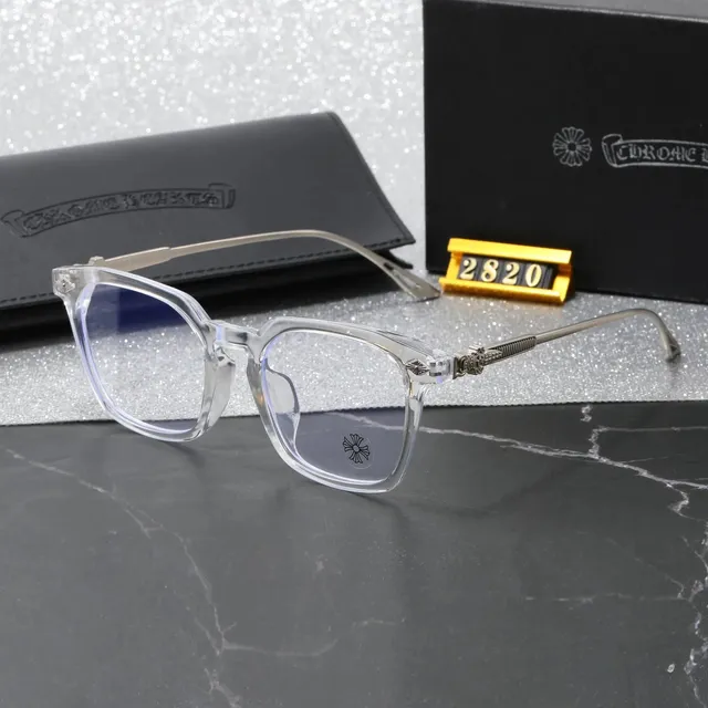 Chrome Hearts Optical Frame Clear Acetate with Silver Hardware
