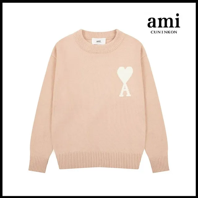 AMI Paris Knit Sweater Heart Logo