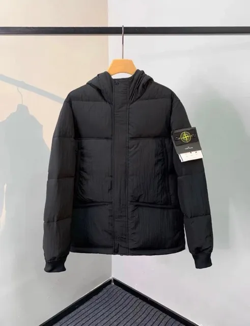 Stone Island Hooded Puffer Jacket Black