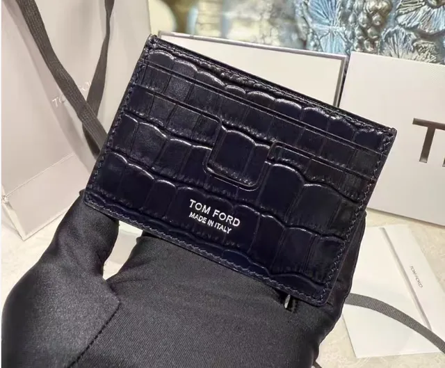 Tom Ford Card Holder Crocodile-Embossed