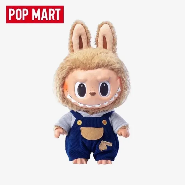 Pop Mart Labubu Plush Figure Rabbit Hoodie with Overalls