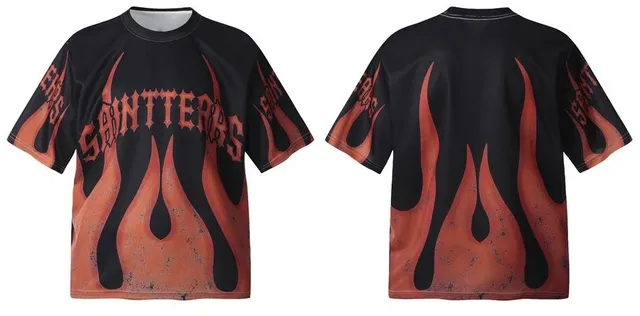 Flame Graphic Tee Flame Print