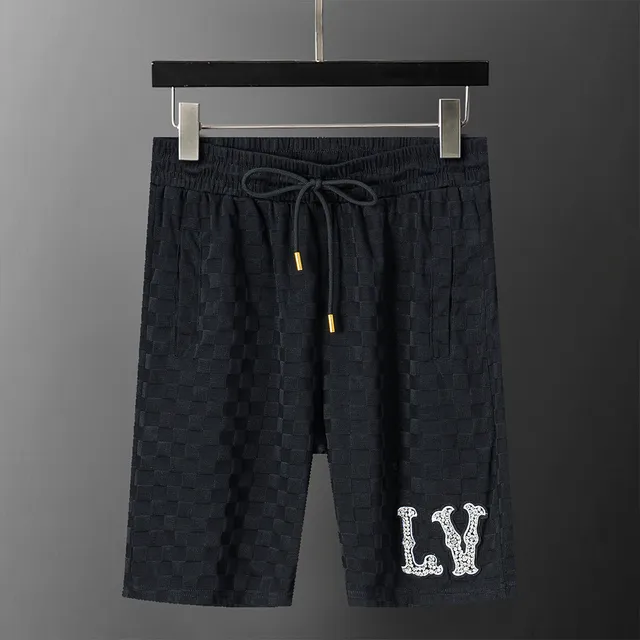 Louis Vuitton LV Logo Shorts Crystal-Embellished Checkerboard