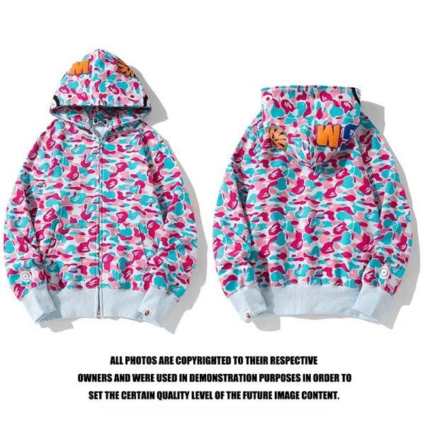 BAPE Shark Hoodie Pink Camo