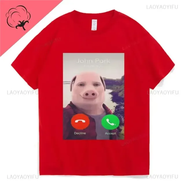 Graphic T-Shirt John Pork Call Screen Print