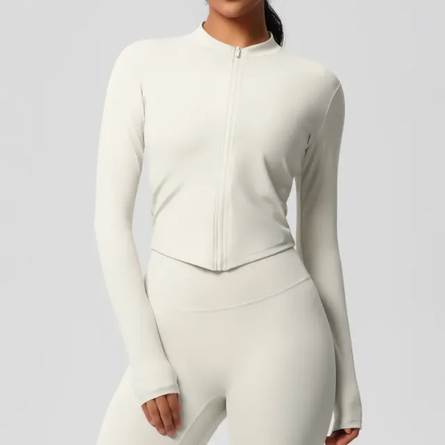 7106 zipper jacket-light ivory