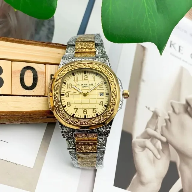 Patek Philippe Nautilus Two-Tone Engraved