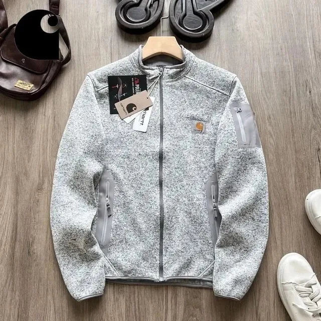 Carhartt WIP Pullover Fleece Jacket Heather Grey