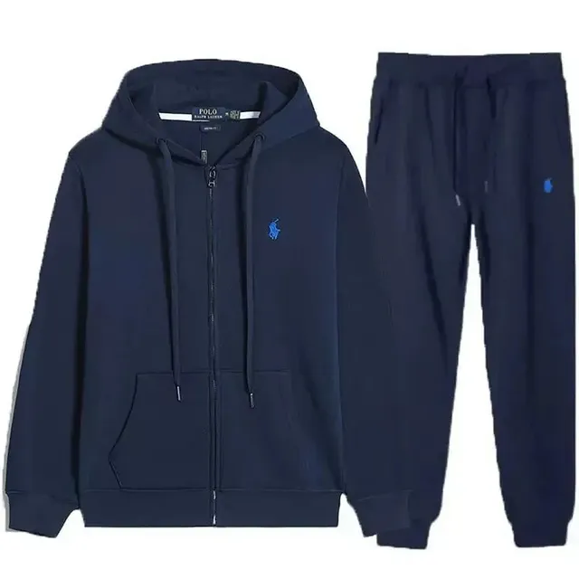 Polo Ralph Lauren Hoodie and Jogger Set Navy with Royal Blue Pony