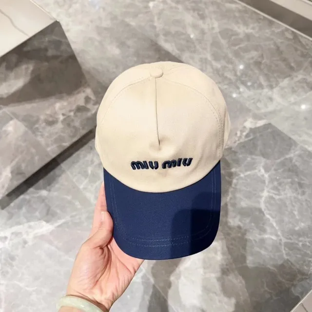 Miu Miu Baseball Cap Two-Tone Logo