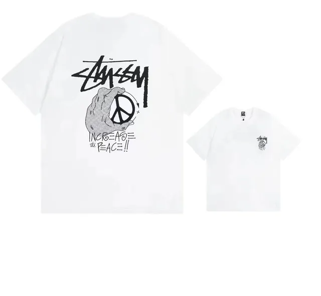 Stüssy T-Shirt Peace Sign Graphic