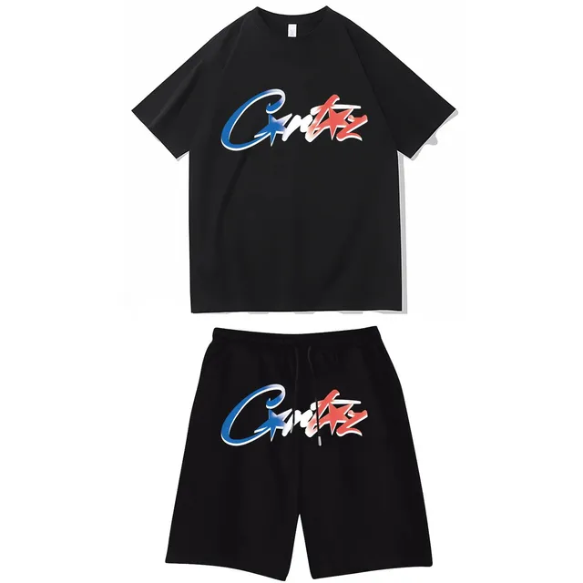 Corteiz Logo Set Blue Red Gradient Logo