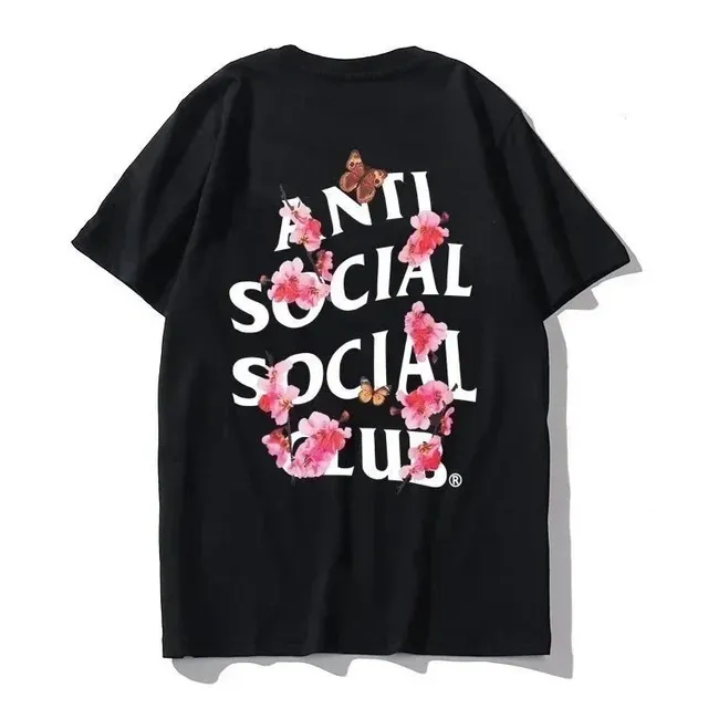 Anti Social Social Club Graphic Tee Floral Butterfly Print