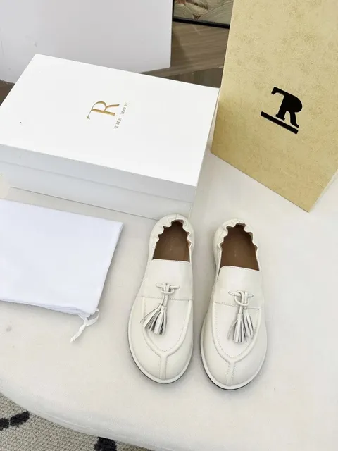 Tassel Loafer White Leather