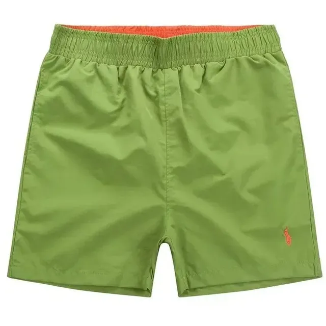 Polo Ralph Lauren Polo Shorts Lime Green with Orange Waistband