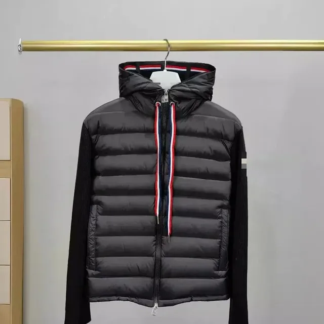 Moncler Quilted Hooded Jacket Ribbed Sleeve