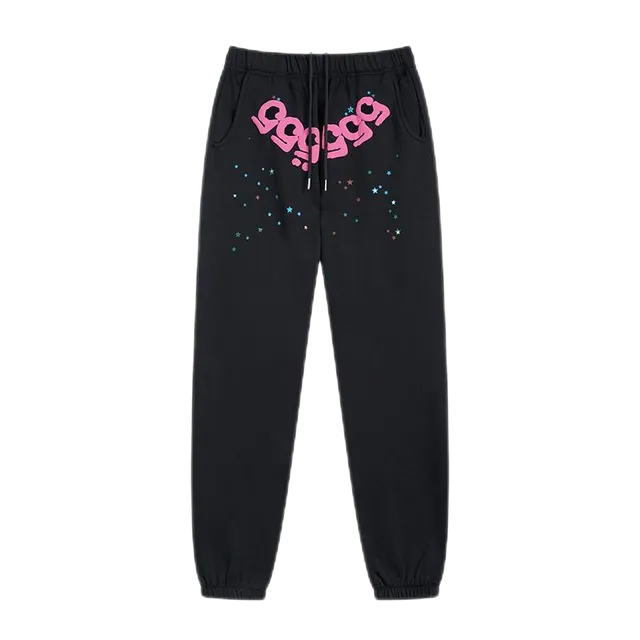 Sp5der Joggers Pink Logo with Stars