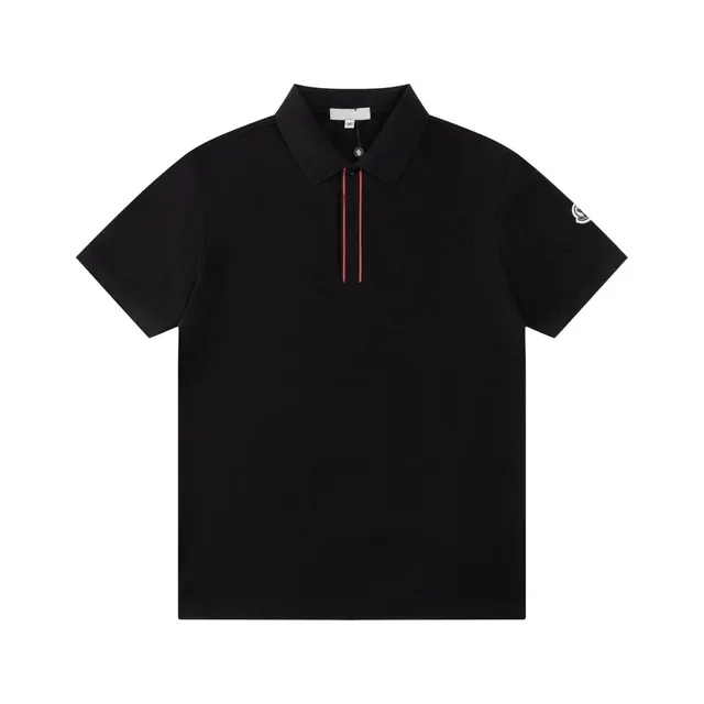 Moncler Polo Shirt Red Zip Detail