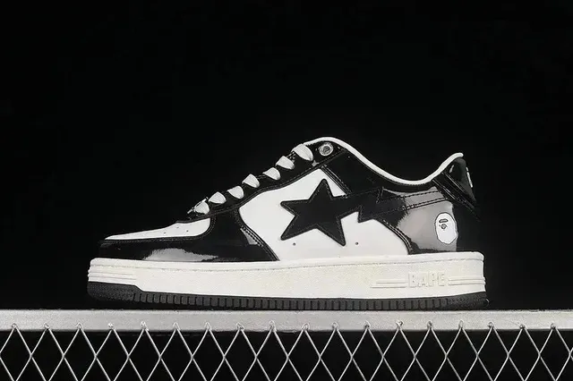 BAPE Shark Low Patinated Patent