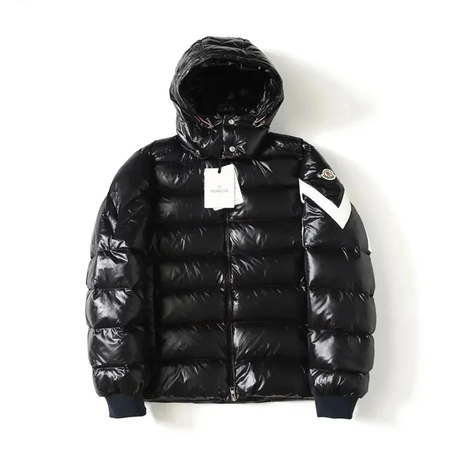 Moncler Down Jacket White Chevron Sleeve