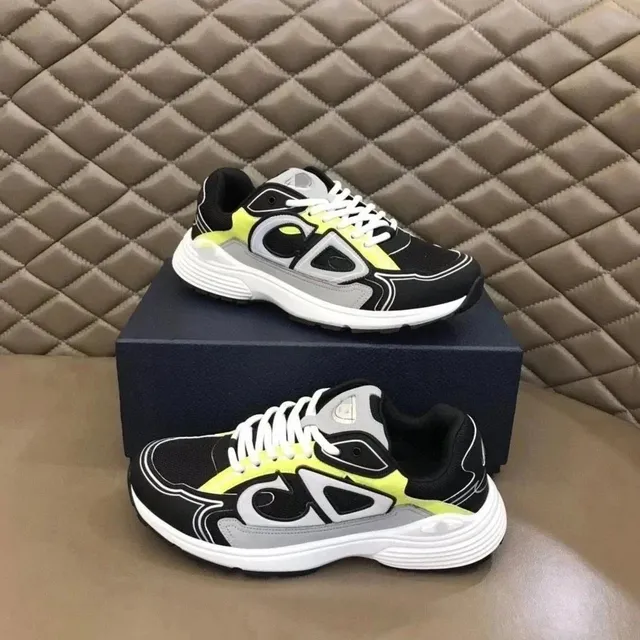 Dior Goggle Sneaker Black Lime Grey
