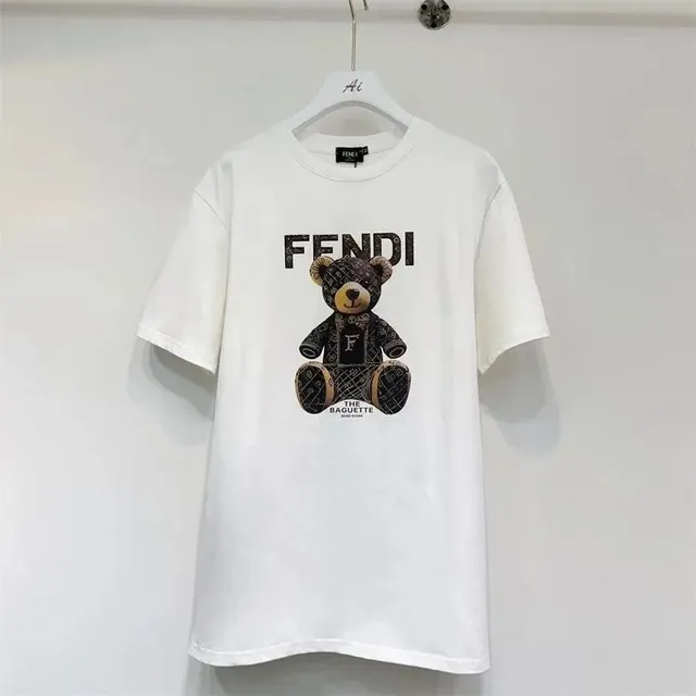 Fendi Teddy Bear Graphic Tee Baguette Print