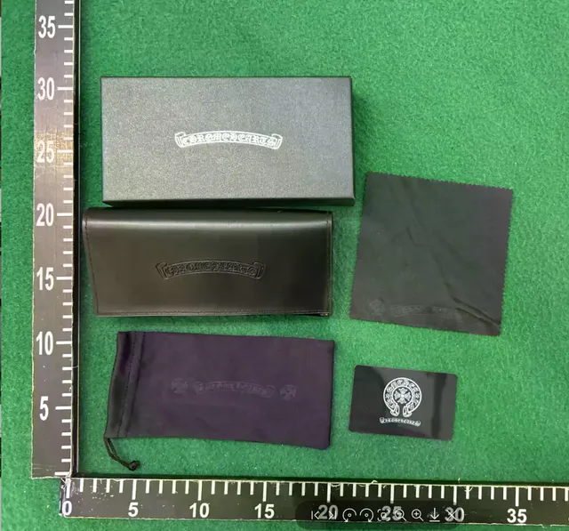 Chrome Hearts Leather Wallet Classic Logo Embossed