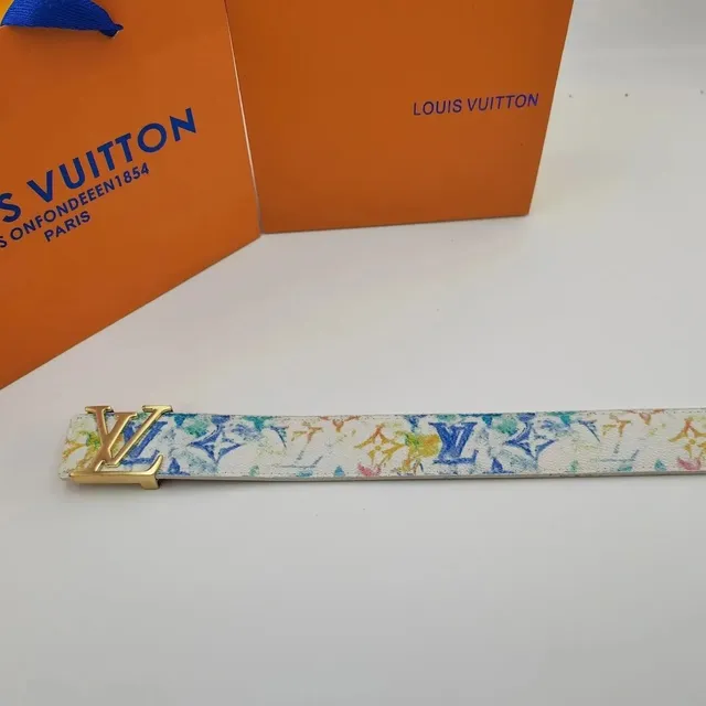 Louis Vuitton Monogram Belt Multicolor Watercolor Print
