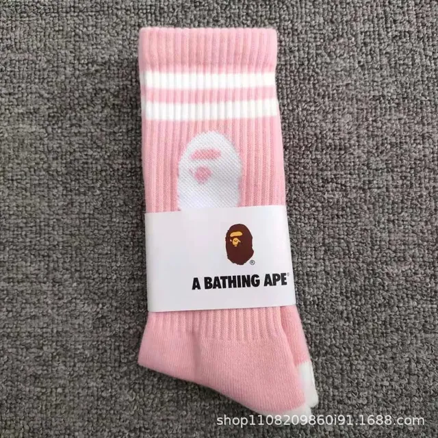 BAPE Crew Socks Ape Head Logo