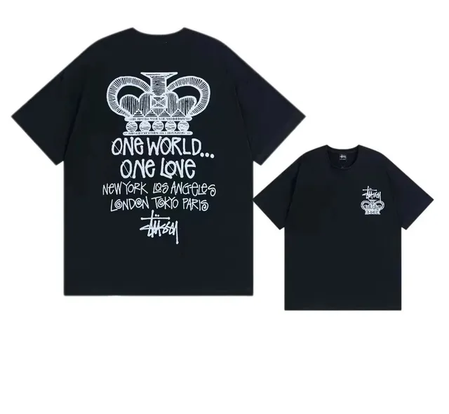 Stüssy Crown Graphic Tee One World One Love