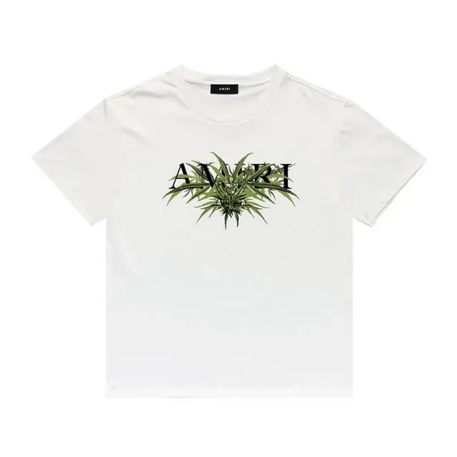 Amiri Graphic T-Shirt Cannabis Leaf Print