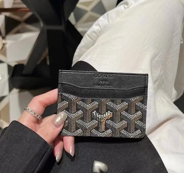 Goyard Card Holder Chevron Print