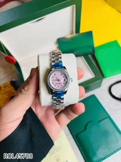 Rolex Datejust Pink Dial Diamond Bezel