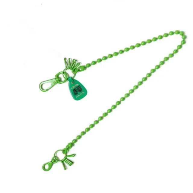 Supreme Ball Chain Keychain Neon Green