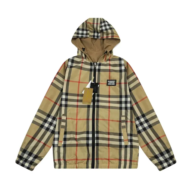 Burberry Check Windbreaker Jacket Classic Vintage Check