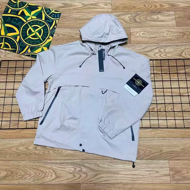 Stone Island Windbreaker Jacket Light Grey