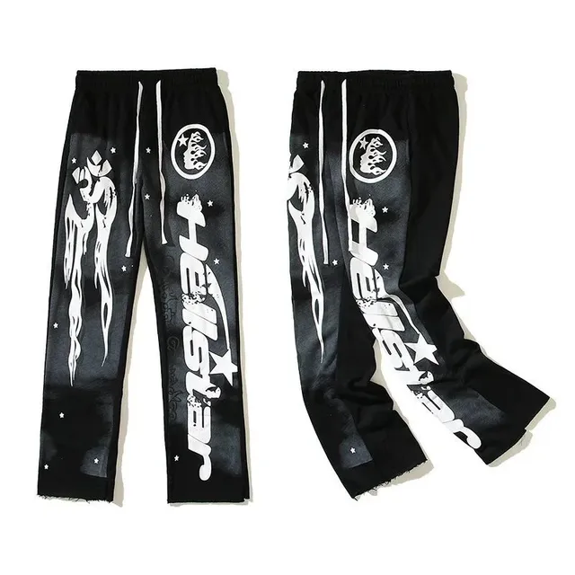 Hellstar Graphic Joggers Flame Print