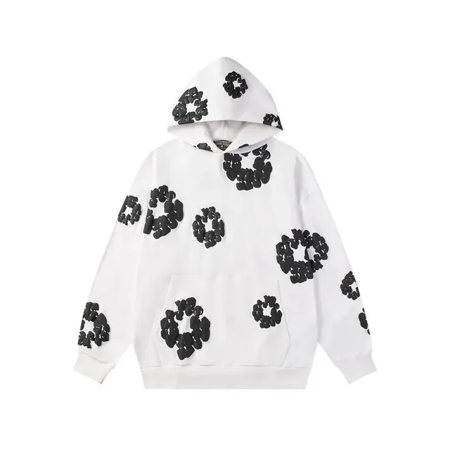 Balenciaga Hoodie Floral Appliqué