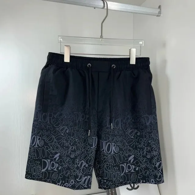 Logo Print Shorts All-Over Dior Graffiti Print